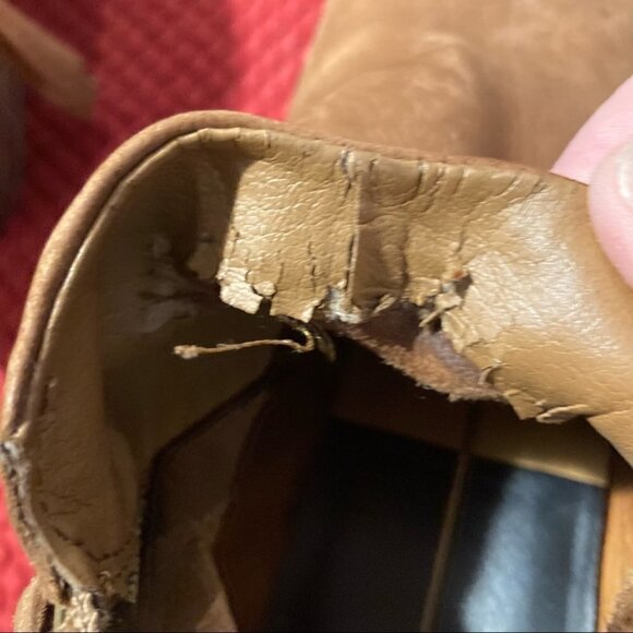 DOLCE VITA Sz 9 Western Style Stacked Heel Suede Leather Booties Inside Zipper - Picture 7 of 15